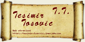 Tešimir Tošović vizit kartica
